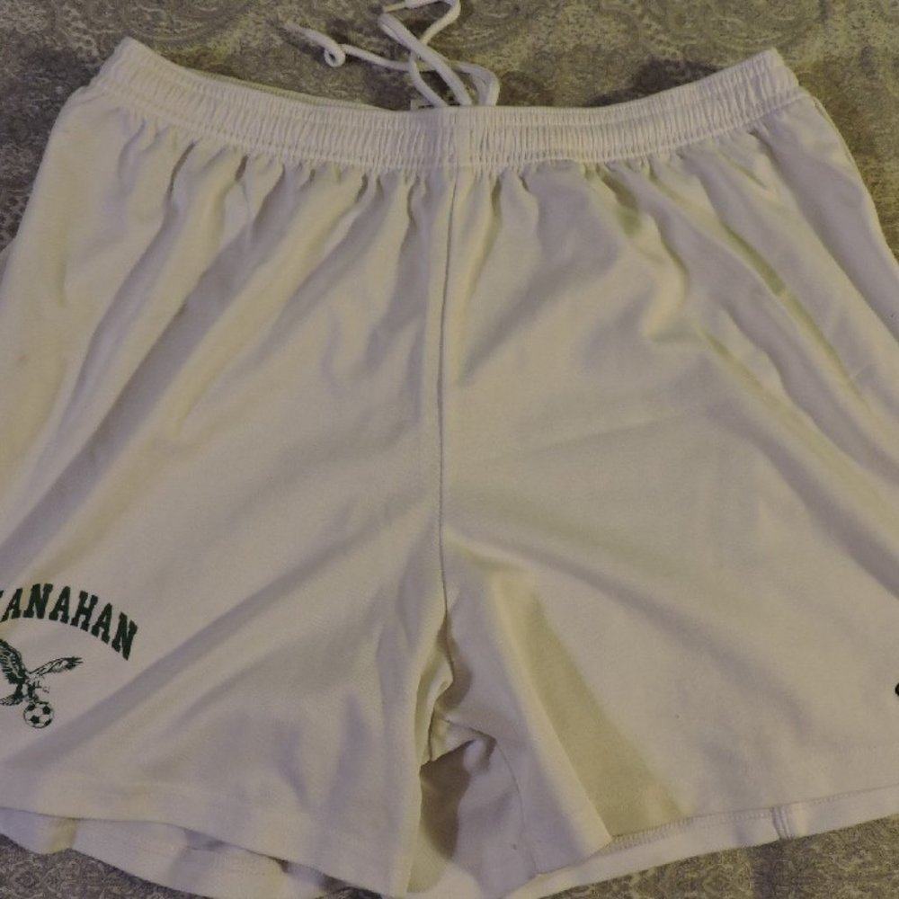 Adidas soccer gym shorts white men's Large L